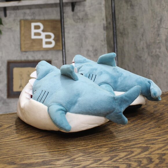 NWT Cat & Jack Kids Boys Knox Shark Ankle Biter Slippers 86004700 Blue XL (6/7) - Picture 5 of 10